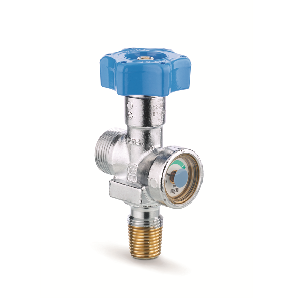 C979 small cone valve, chrome plated with manometer